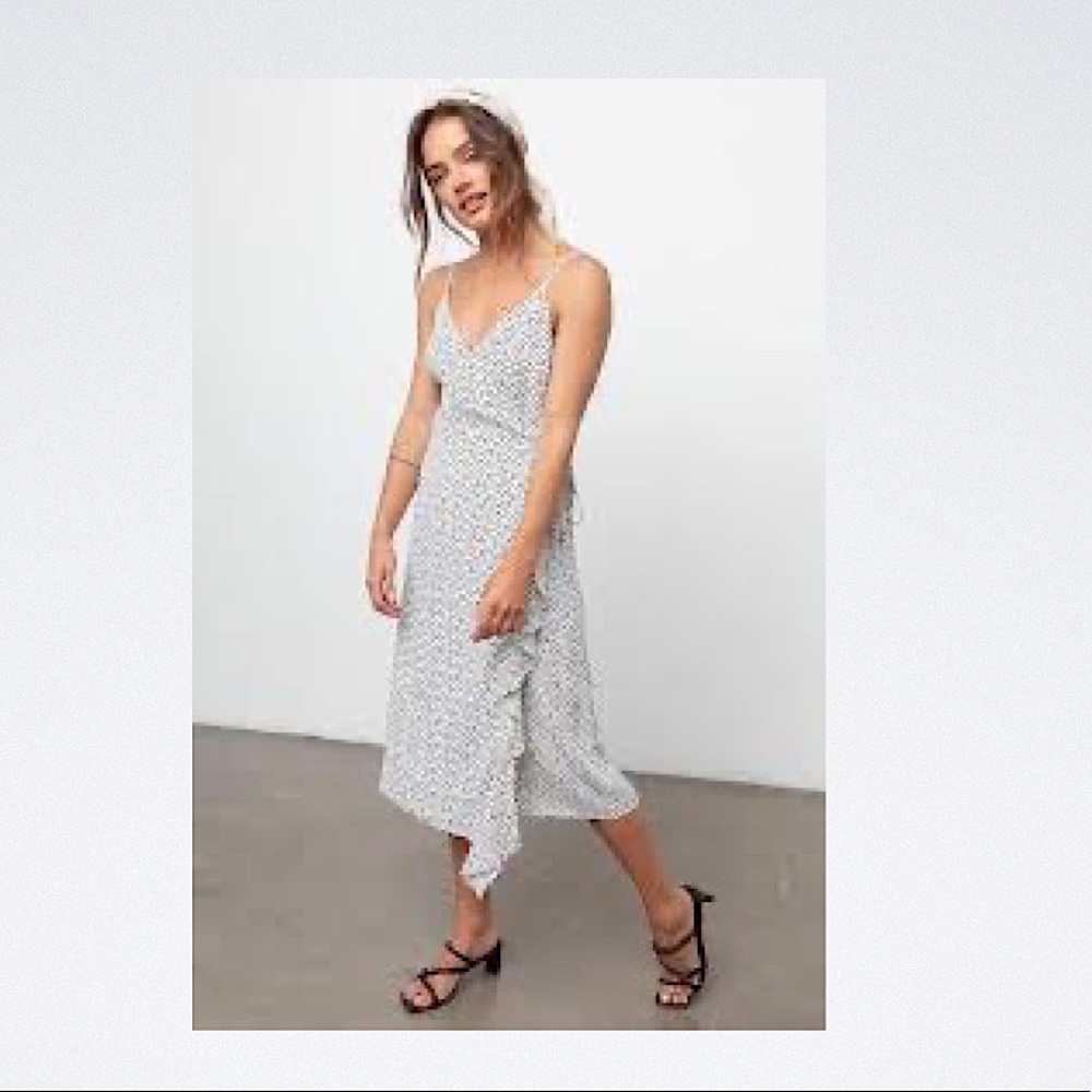 Rails NWT Iris Wrap Slip Dress Spot Print Large